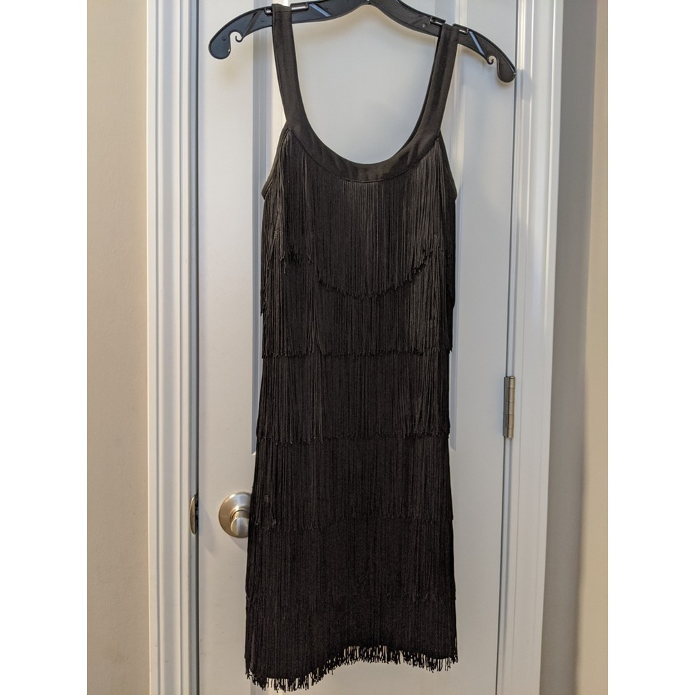 Black fringe style dress